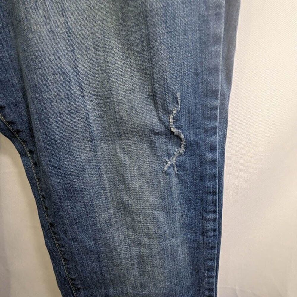 JB Just Black Jeans Womens  Light‎ Wash Distressed Whiskered Straight Denim - Picture 5 of 15